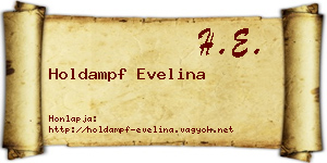 Holdampf Evelina névjegykártya